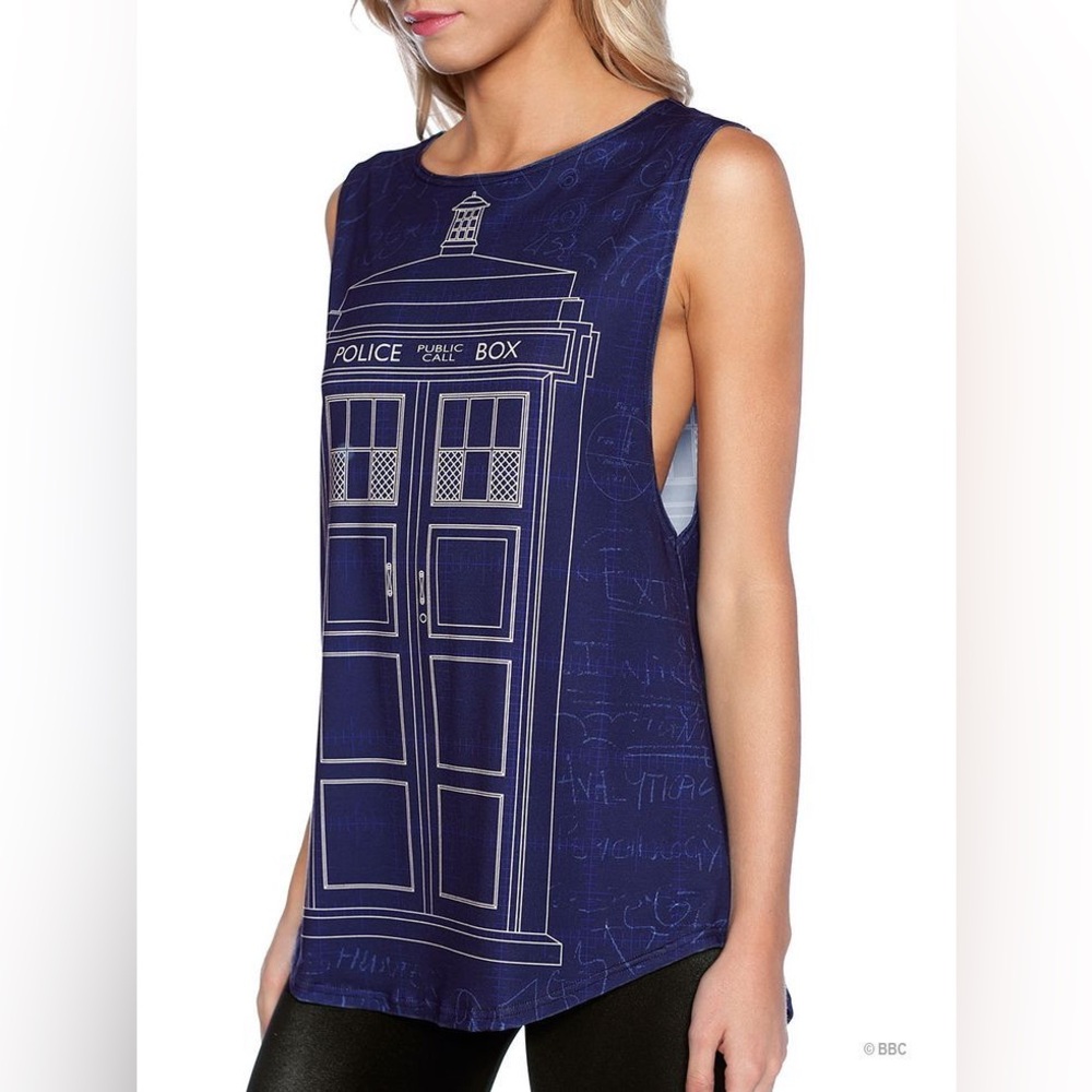 Blackmilk Doctor Who RARE Tardis Oversized Tank Top